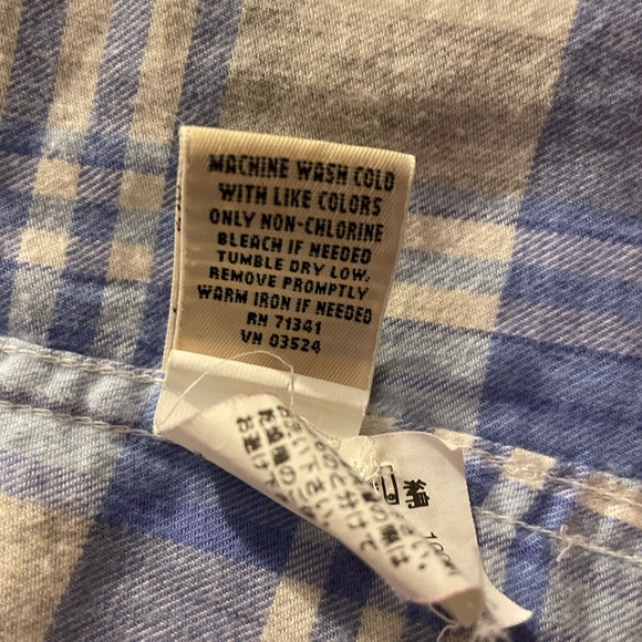 L.L. Bean flannel Scotch Plaid Button Down shirt Size XS - Picture 6 of 11
